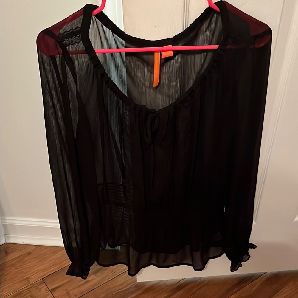 Sheer Black Blouse